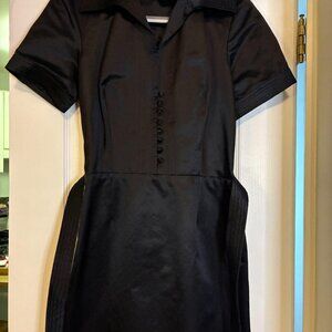 Martin Grant Classic Black Silk and Cotton Dress, Size Small/Extra Small